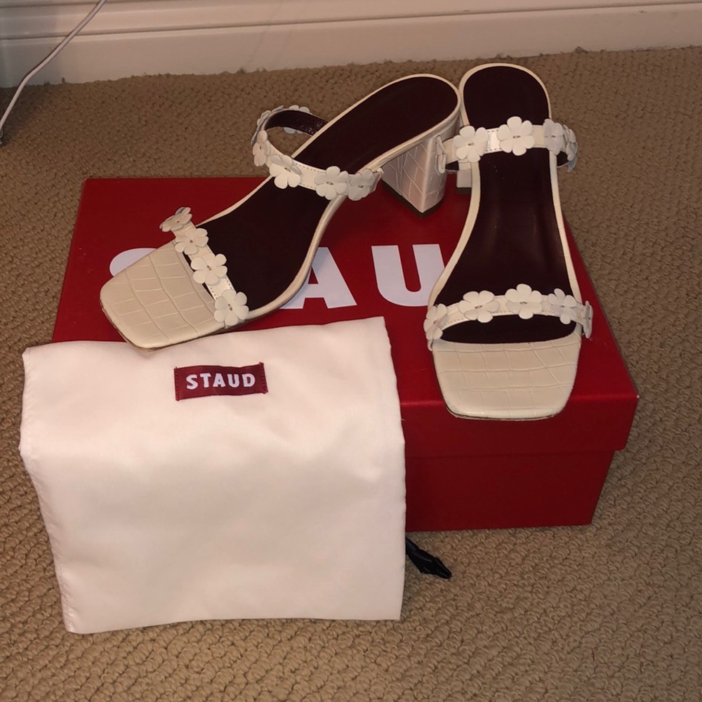 COPY - STAUD Frank’s croc-effect leather sandals